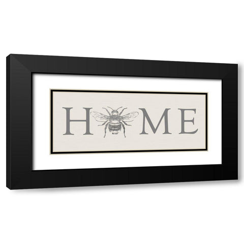 Bee Home Black Modern Wood Framed Art Print with Double Matting by Santiago, Daniela