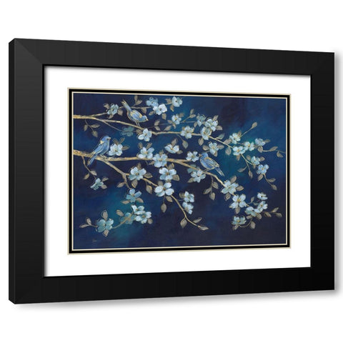 Bluebird Conference Black Modern Wood Framed Art Print with Double Matting by Nan