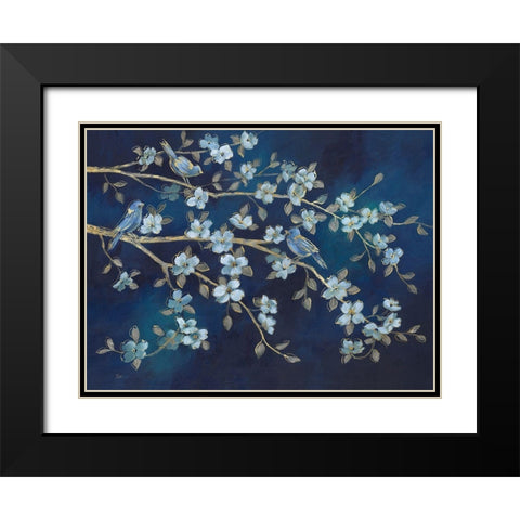 Bluebird Conference Black Modern Wood Framed Art Print with Double Matting by Nan