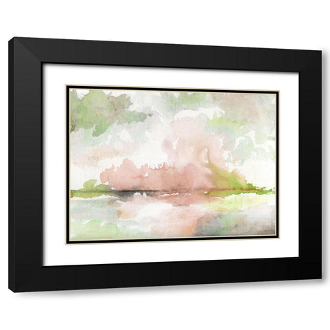 Morning Surprise Black Modern Wood Framed Art Print with Double Matting by Nan