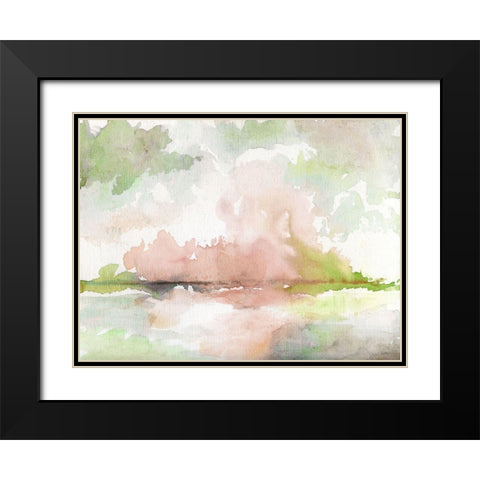 Morning Surprise Black Modern Wood Framed Art Print with Double Matting by Nan