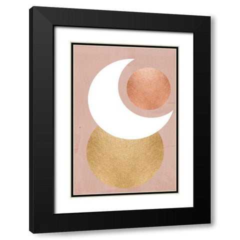 Lunar Mystic Black Modern Wood Framed Art Print with Double Matting by Santiago, Daniela