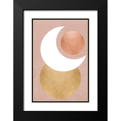 Lunar Mystic Black Modern Wood Framed Art Print with Double Matting by Santiago, Daniela