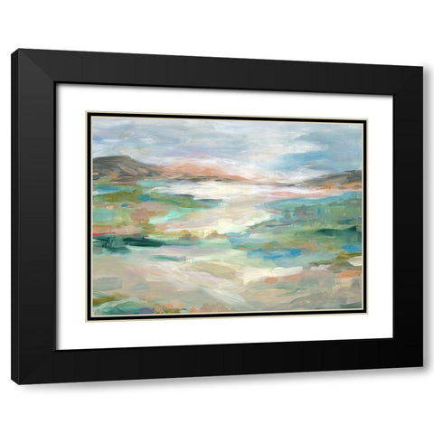Lush Valleys Black Modern Wood Framed Art Print with Double Matting by Robinson, Carol