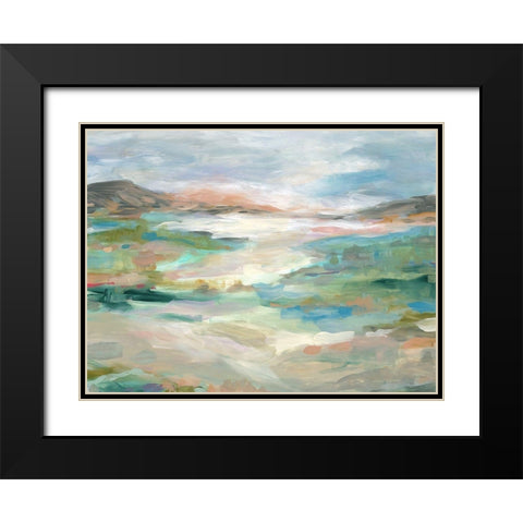 Lush Valleys Black Modern Wood Framed Art Print with Double Matting by Robinson, Carol
