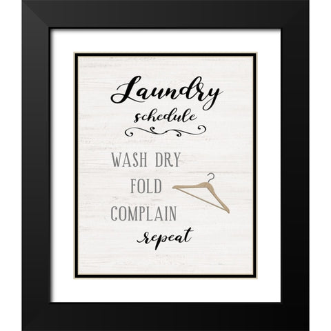 Laundry Complain Black Modern Wood Framed Art Print with Double Matting by Carpentieri, Natalie