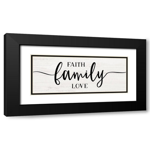Faith Family Black Modern Wood Framed Art Print with Double Matting by Carpentieri, Natalie