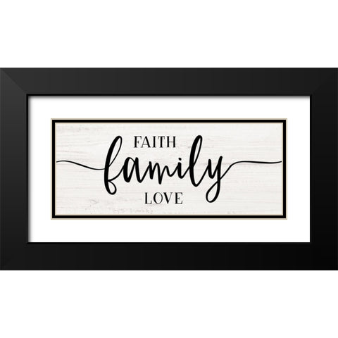 Faith Family Black Modern Wood Framed Art Print with Double Matting by Carpentieri, Natalie