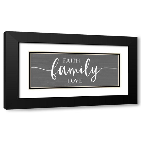 Family Grey Black Modern Wood Framed Art Print with Double Matting by Carpentieri, Natalie