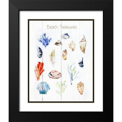 Beach Treasures Black Modern Wood Framed Art Print with Double Matting by Swatland, Sally