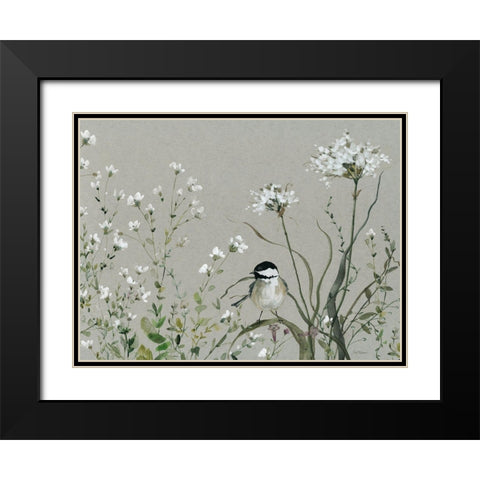 Bouquet of Grace Meadow II Black Modern Wood Framed Art Print with Double Matting by Robinson, Carol