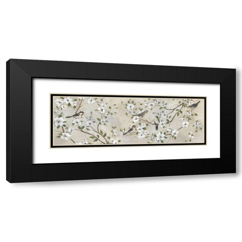 Flocking Together Black Modern Wood Framed Art Print with Double Matting by Nan