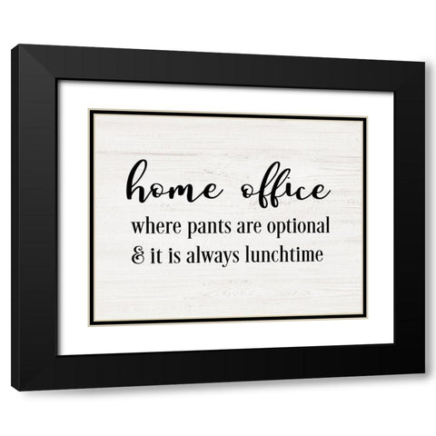 Pants Optional Black Modern Wood Framed Art Print with Double Matting by CAD Designs