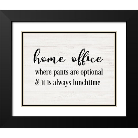 Pants Optional Black Modern Wood Framed Art Print with Double Matting by CAD Designs