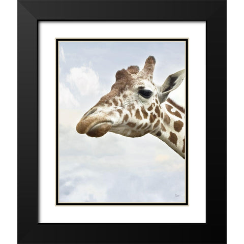 Grumpy Black Modern Wood Framed Art Print with Double Matting by Nan