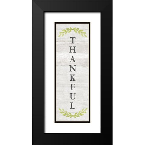 Thankful Black Modern Wood Framed Art Print with Double Matting by Carpentieri, Natalie