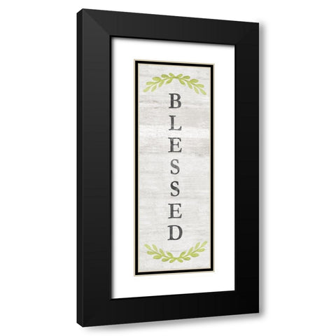 Blessed Black Modern Wood Framed Art Print with Double Matting by Carpentieri, Natalie