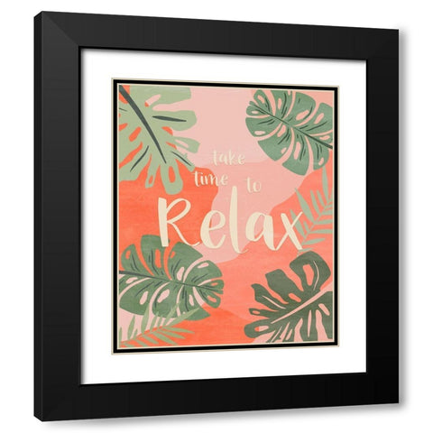 Take Time Black Modern Wood Framed Art Print with Double Matting by Carpentieri, Natalie