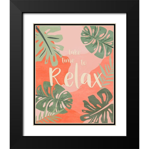 Take Time Black Modern Wood Framed Art Print with Double Matting by Carpentieri, Natalie