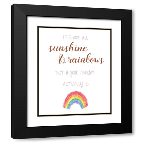 Sunshine and Rainbows Black Modern Wood Framed Art Print with Double Matting by Murray, Amanda
