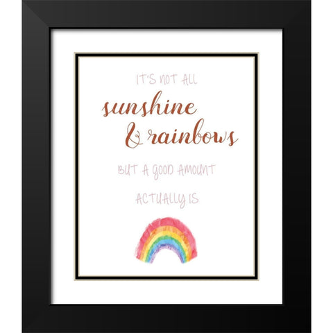 Sunshine and Rainbows Black Modern Wood Framed Art Print with Double Matting by Murray, Amanda