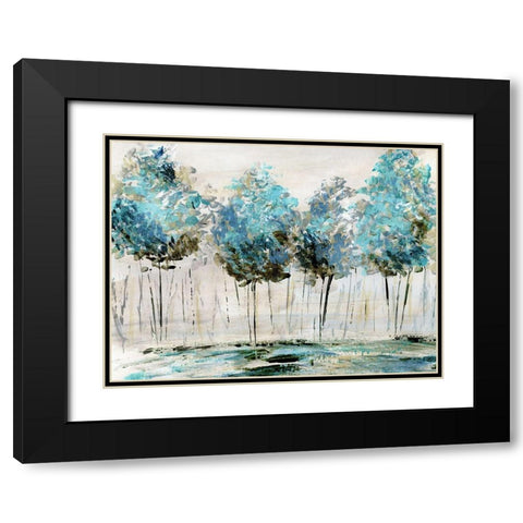 Spring Black Modern Wood Framed Art Print with Double Matting by Craven, Katrina