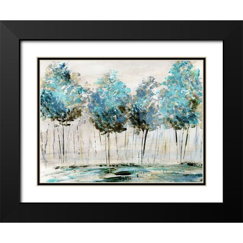 Spring Black Modern Wood Framed Art Print with Double Matting by Craven, Katrina