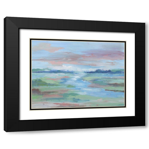 Field of Dreams Black Modern Wood Framed Art Print with Double Matting by Nan