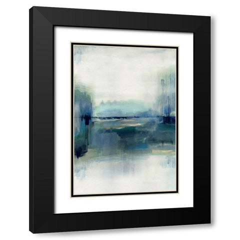 Indigo Meadow Black Modern Wood Framed Art Print with Double Matting by Jill, Susan