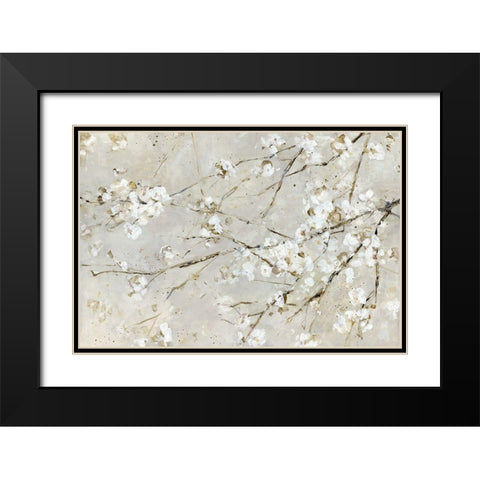 Blossom Confetti Black Modern Wood Framed Art Print with Double Matting by Swatland, Sally