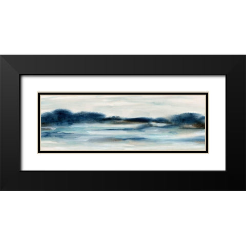 Panoramic Bayside Black Modern Wood Framed Art Print with Double Matting by Robinson, Carol