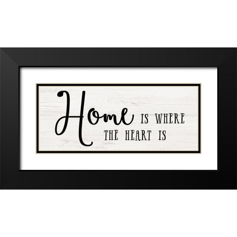 Home Heart Black Modern Wood Framed Art Print with Double Matting by Murray, Amanda