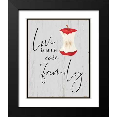 Core of Family Black Modern Wood Framed Art Print with Double Matting by Santiago, Daniela