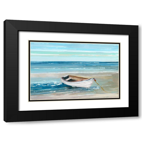 Shore Hopping Black Modern Wood Framed Art Print with Double Matting by Swatland, Sally