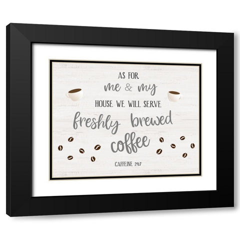 Freshly Brewed Coffee Black Modern Wood Framed Art Print with Double Matting by Carpentieri, Natalie