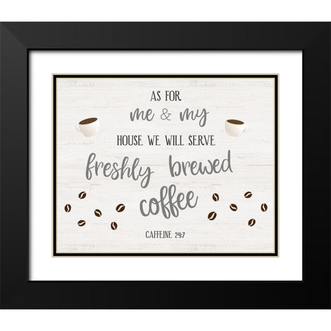 Freshly Brewed Coffee Black Modern Wood Framed Art Print with Double Matting by Carpentieri, Natalie