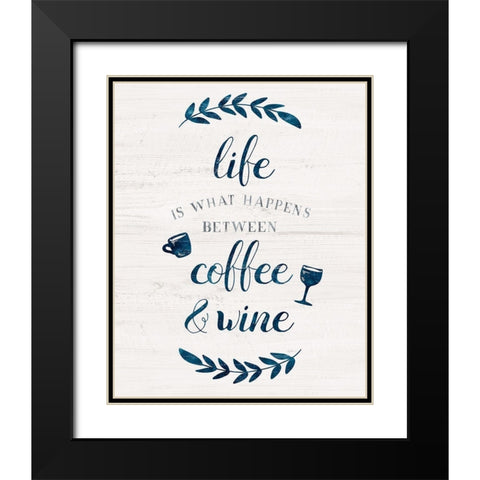 Between Coffee and Wine Black Modern Wood Framed Art Print with Double Matting by Carpentieri, Natalie