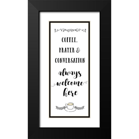 Always Welcome Black Modern Wood Framed Art Print with Double Matting by Murray, Amanda