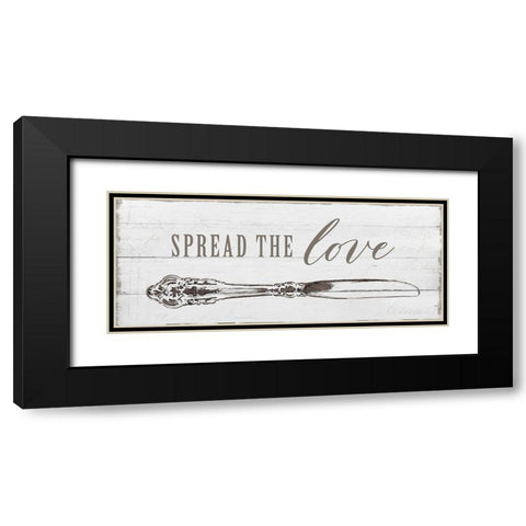 Spread the Love Black Modern Wood Framed Art Print with Double Matting by Robinson, Carol