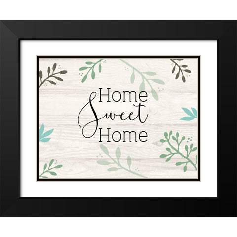 Home Sweet Home Black Modern Wood Framed Art Print with Double Matting by Jill, Susan
