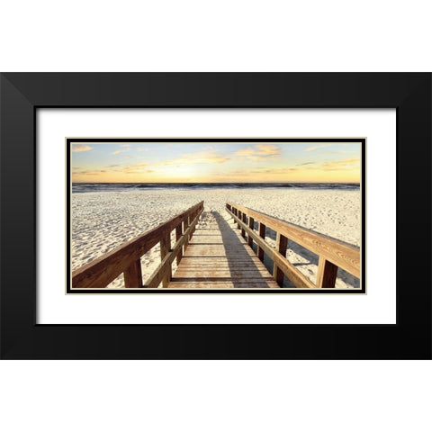 To the Beach Black Modern Wood Framed Art Print with Double Matting by Carpentieri, Natalie