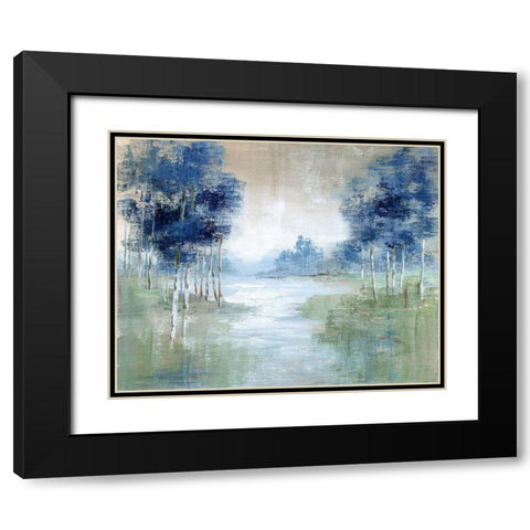 Birch River Black Modern Wood Framed Art Print with Double Matting by Nan