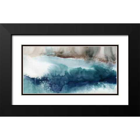 Shifting Shores Black Modern Wood Framed Art Print with Double Matting by Robinson, Carol