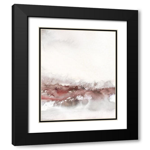 Soft Waves II Black Modern Wood Framed Art Print with Double Matting by Robinson, Carol