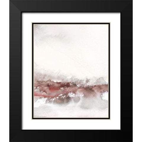 Soft Waves II Black Modern Wood Framed Art Print with Double Matting by Robinson, Carol