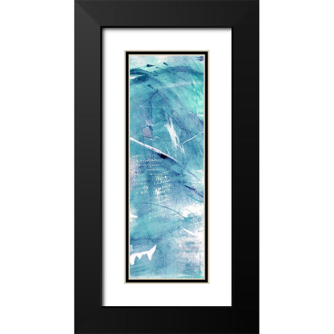 Aqua Terra I Black Modern Wood Framed Art Print with Double Matting by Jill, Susan