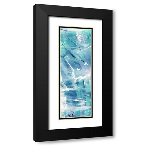 Aqua Terra II Black Modern Wood Framed Art Print with Double Matting by Jill, Susan