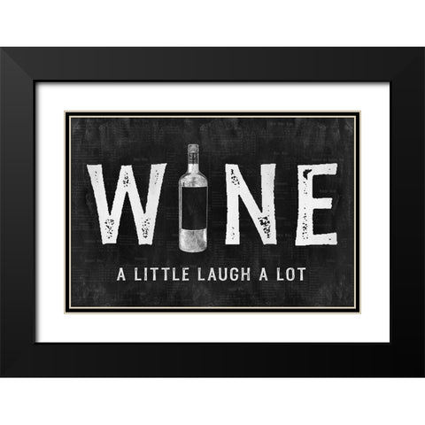 Wine a Little Black Modern Wood Framed Art Print with Double Matting by Carpentieri, Natalie