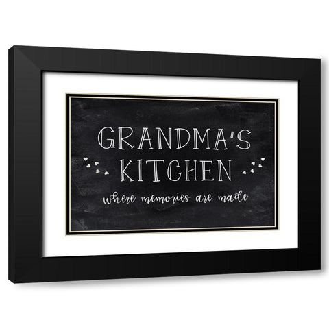 Grandmas Kitchen Black Modern Wood Framed Art Print with Double Matting by CAD Designs