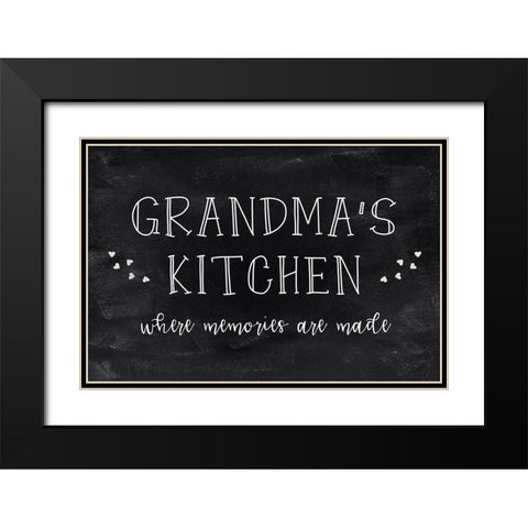 Grandmas Kitchen Black Modern Wood Framed Art Print with Double Matting by CAD Designs